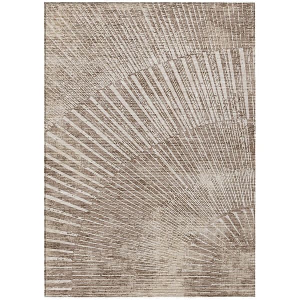 Addison Rugs Chantille ACN542 Taupe 2 ft. 6 in. x 3 ft. 10 in. Machine Washable Indoor/Outdoor Geometric Area Rug