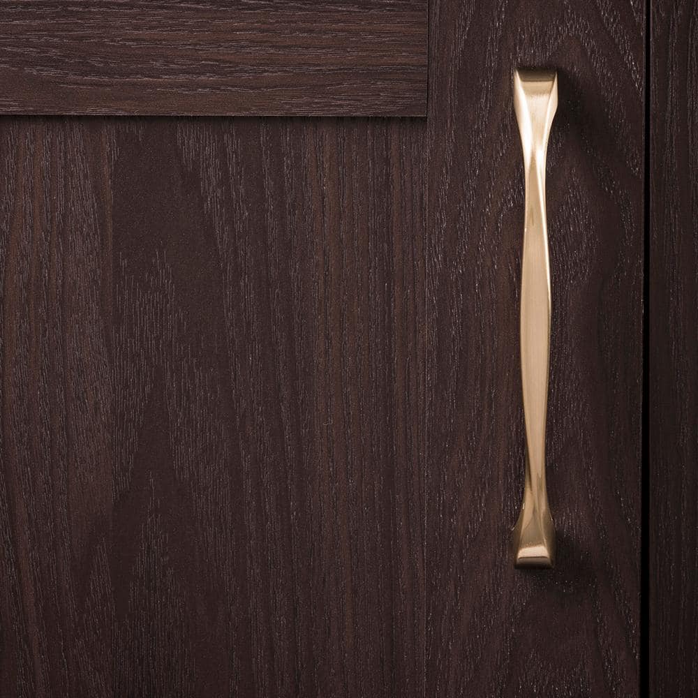 Elusive Golden Nickel Modern Bar Cabinet Handles with Mounting Hardware
