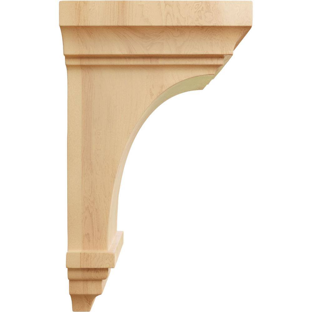 Medium Red Oak Wood Corbel, 10" Height