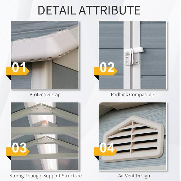 Y*e様 CLUBHAUS Practical Rainproof S/S Sh Storhaus 6.07 ft. W x 7.64 ft. D Outdoor Plastic Storage