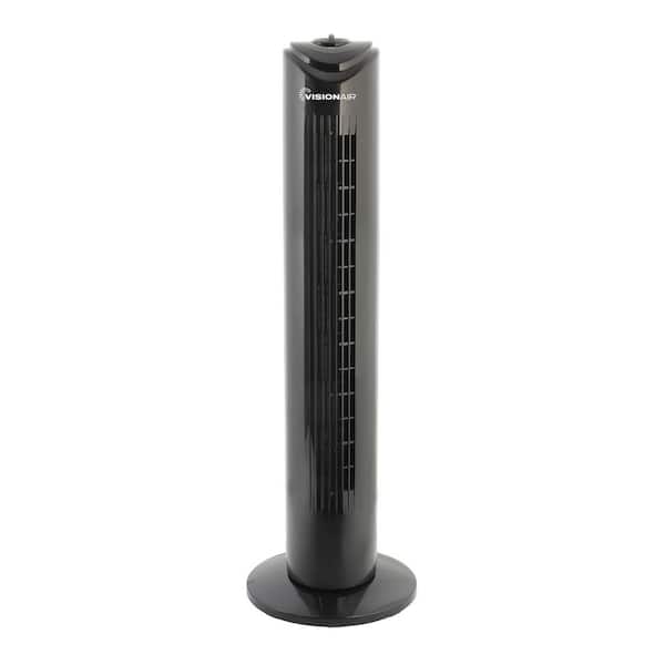 32 in. Oscillating Tower Fan in Black