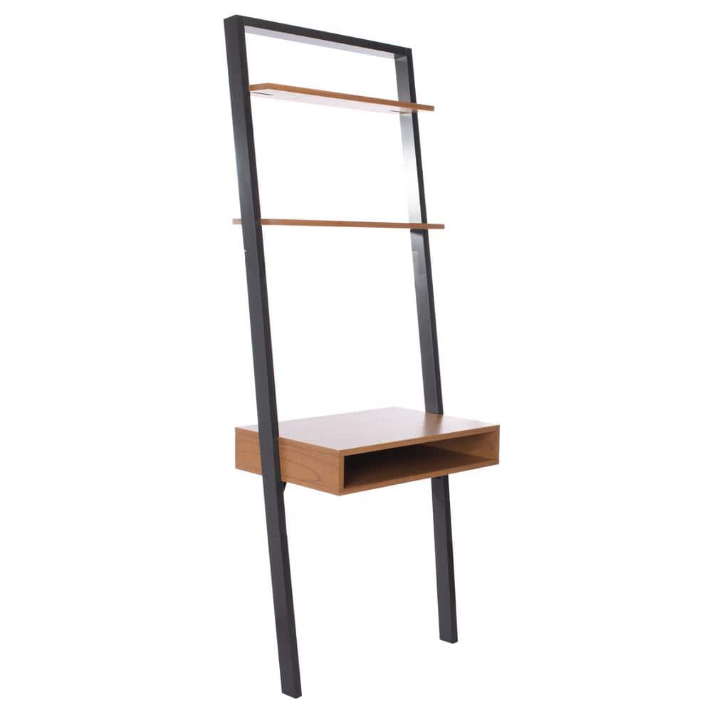Gray Mahogany Leaning Desk with Drawer