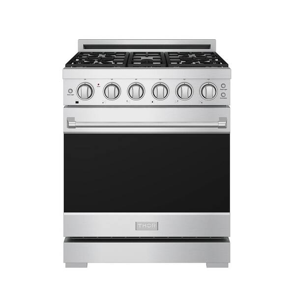 Gordon Ramsay Pro Series 30 in. 5 Burners Freestanding Professional Gas Range in Stainless Steel With Convection