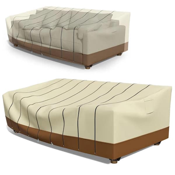 Unbranded Patio waterproof sofa Cover, 35 in. H x 104 in. W x 35 in. D, Heavy Duty patio table cover (size adjustable)
