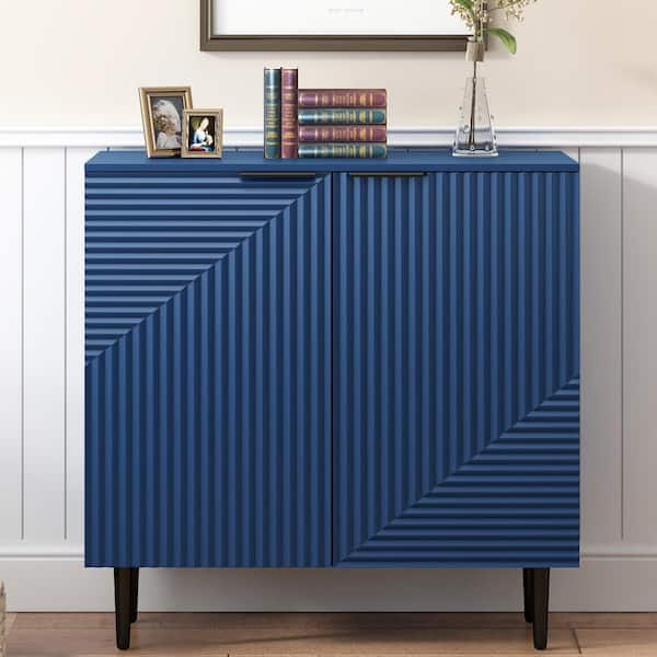 CHRISTOPHER KNIGHT HOME Mirodd Navy Blue 35 in. H Modern 2 Door