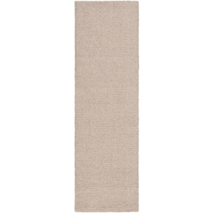 Abstract Light Brown 2 ft. x 8 ft. Classic Marle Runner Rug