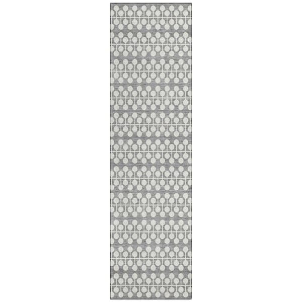 Addison Rugs Chantille Machine Washable Indoor/Outdoor Abstract ACN2247 Gray 2 ft. 3 in. x 7 ft. 6 in. Runner Rug