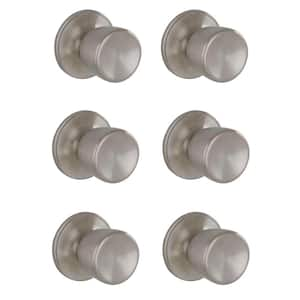 Brill Satin Stainless Steel Passage Steel Hall/Closet Door Knob (6-Pack)