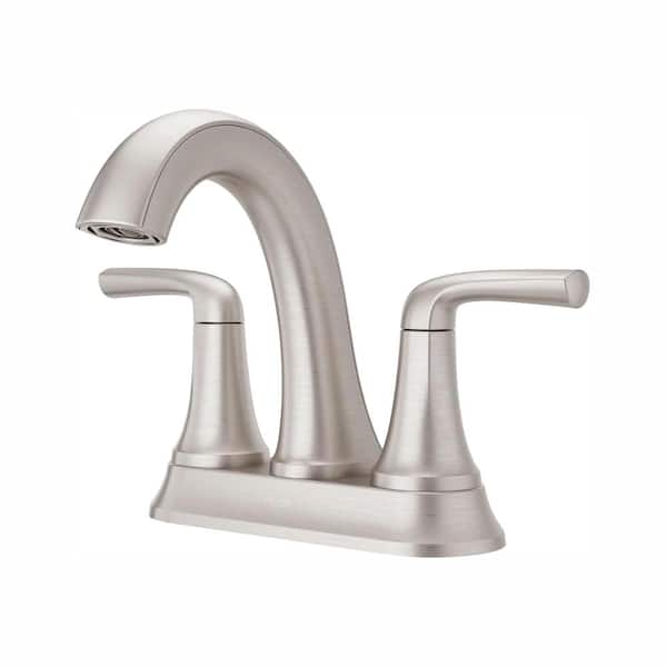 Pfister Ladera 4 in. Centerset Double Handle Bathroom Faucet in Spot Defense Brushed Nickel