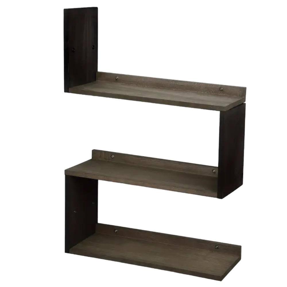 Style Selections Driftwood 24-in x 62-in x 9-in Driftwood 3-Shelf