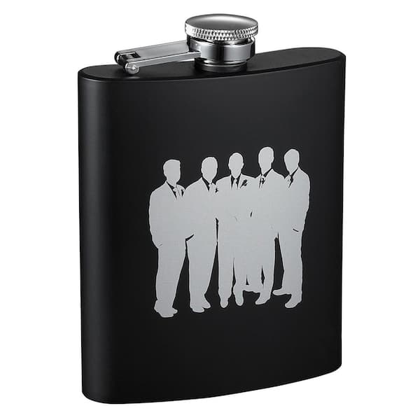 Visol 8 oz. Raven Entourage Black Matte Flask