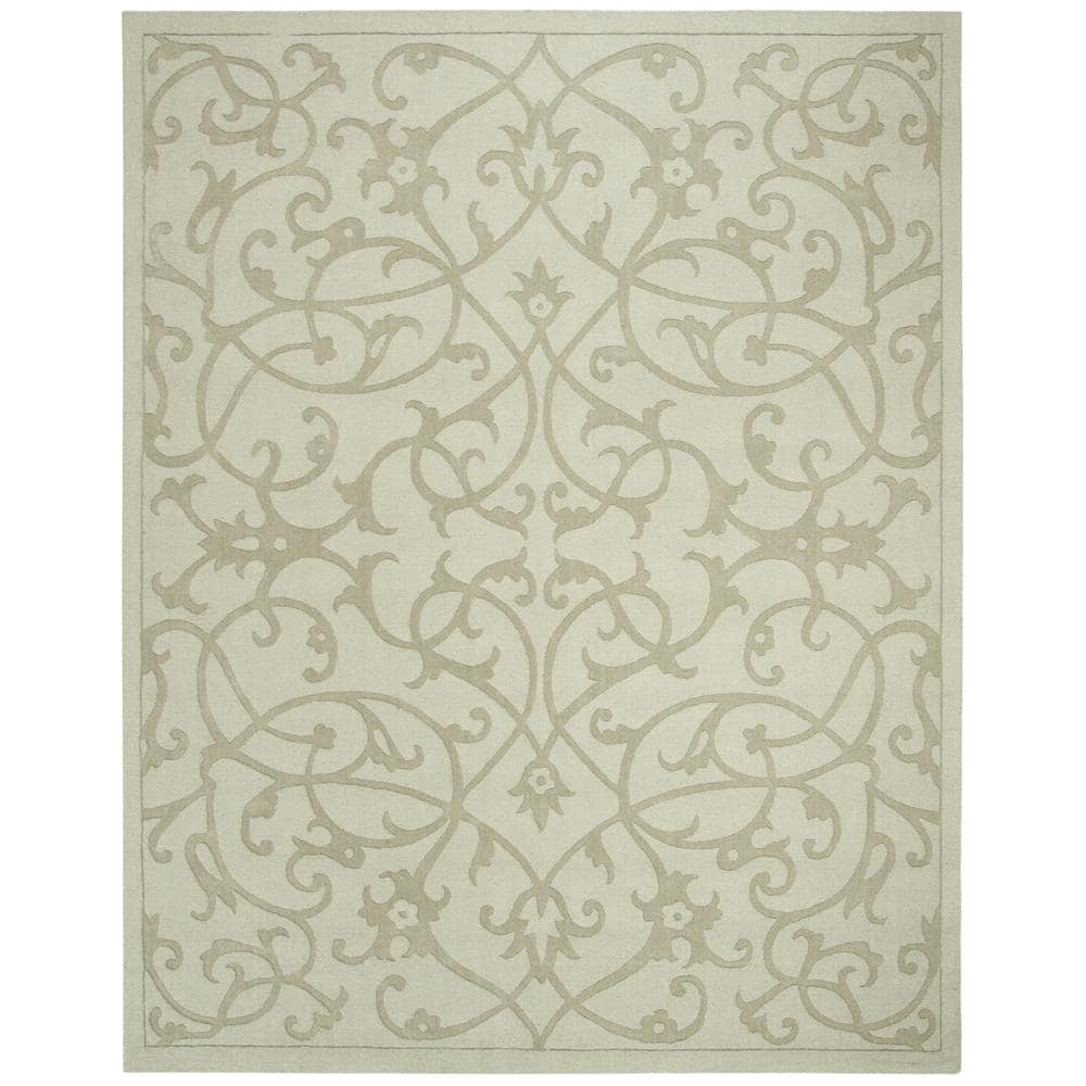 Sage Hand-Tufted Wool Rectangular Area Rug 7'6" x 9'6"
