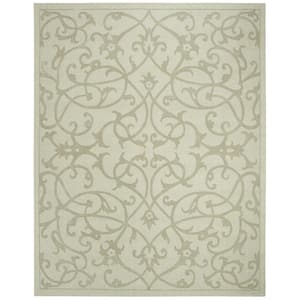 Impressions Sage 8 ft. x 11 ft. Border Area Rug