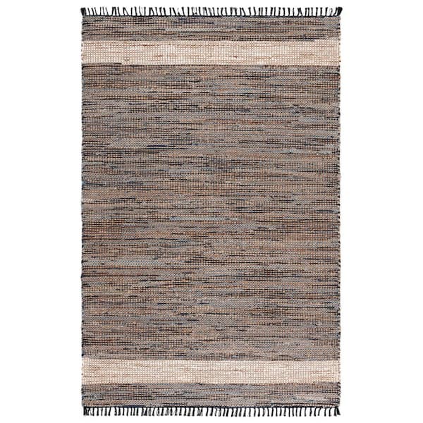 SAFAVIEH Cape Cod 8 ft. x 10 ft. Navy/Beige Abstract Striped Area Rug