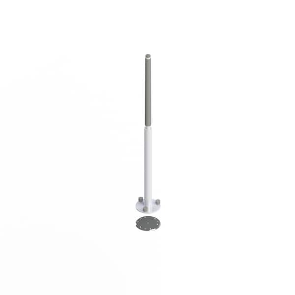 HEALTHCRAFT Bariatric Advantage Rail 30-38 in. x 1.5 in. Floor Mounted Pivoting Grab Bar (450lb. Capacity) Portable Support Pole
