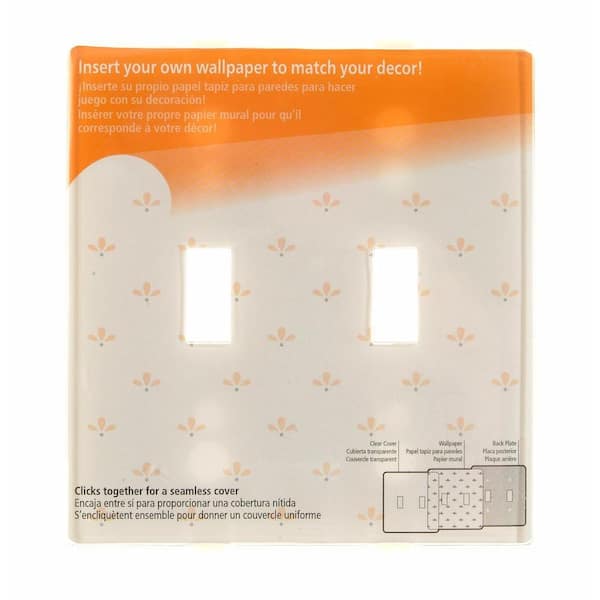 AMERELLE Paper-It 2 Gang Toggle Composite Wall Plate - Uses your Wallpaper