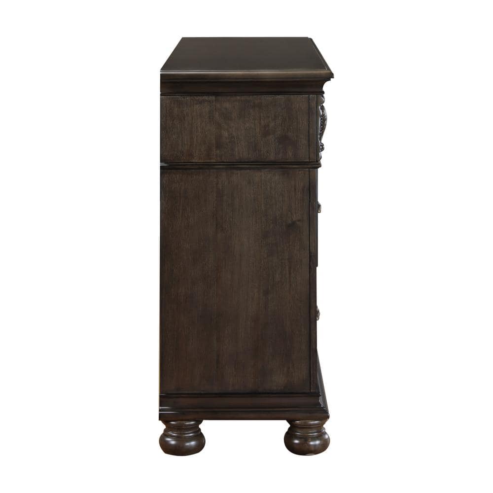 Balboa Walnut Brown 9-Drawer Dresser with Felt Lined Drawers