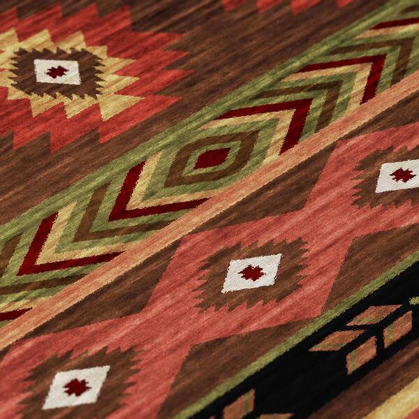 Addison Rugs - Sonora Brown 2 ft. 3 in. x 7 ft. 6 in. Geometric Indoor/Outdoor Area Rug