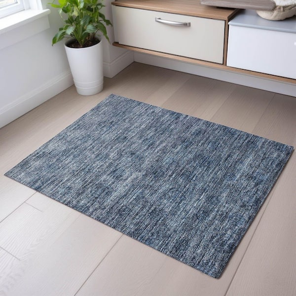Mayfield Premium Machine Washable Abstract AMF1170 Blue 2 ft. x 3 ft. Area Rug