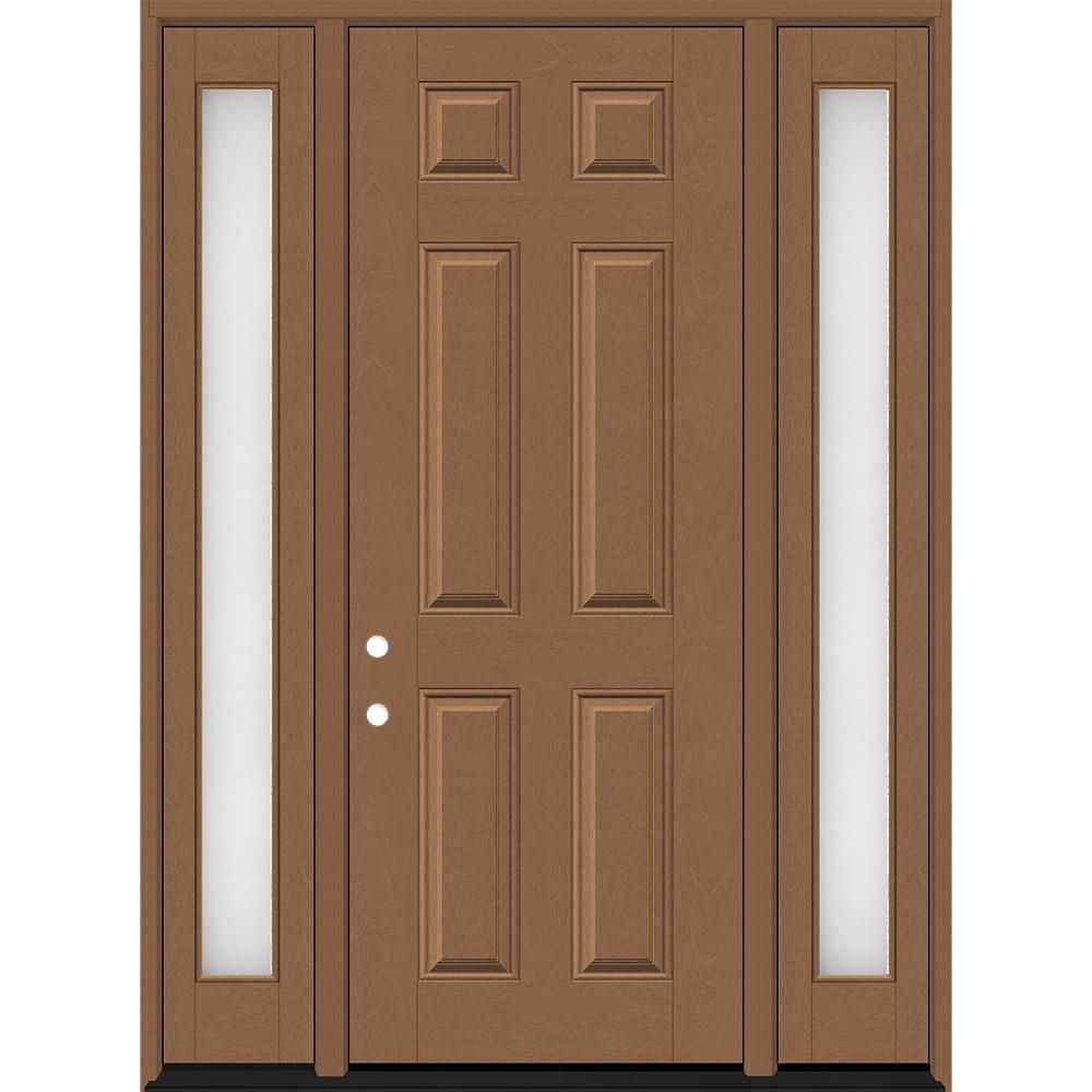 Regency 68 in. x 96 in. 6 Panel RHIS Autumn Wheat Stain Mahogany Fiberglass Prehung Front Door w/Obscure14in. SLs 6-9/16 price history on PriceWatchPro