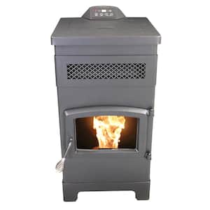 2200 sq. ft. EPA Certified Pellet Stove with 40 lbs. Hopper and Remote Control and Slim Design