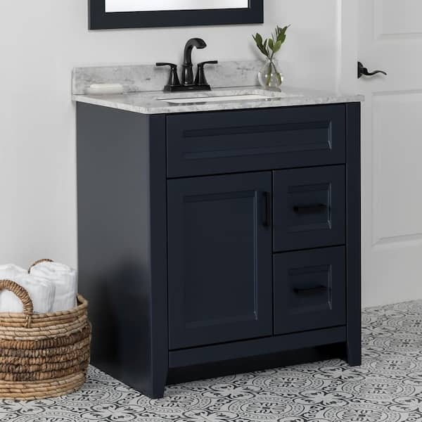 Ridge 30 in. W x 22 in. D x 34 in. H Bath Vanity Cabinet without Top in Deep Blue
