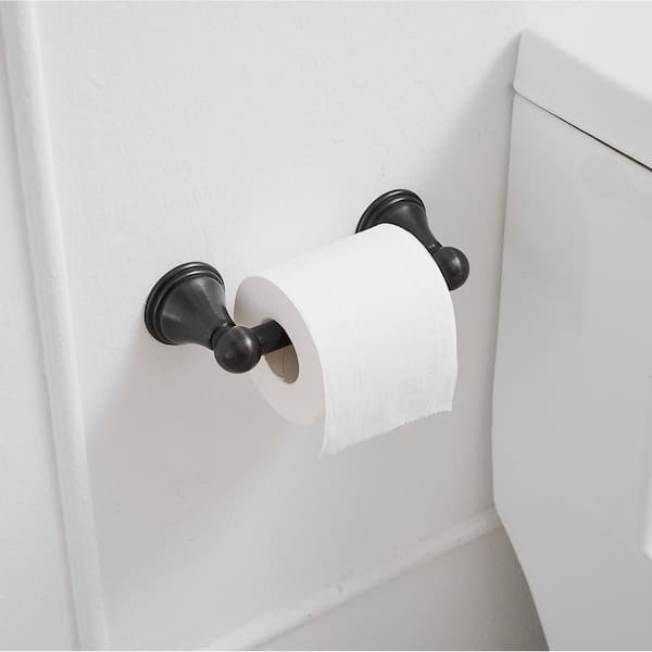 4-Piece Bath Hardware Set with Towel Bar Towel Hook Toilet Paper Holder and Towel Ring Set in Oil Rubbed Bronze