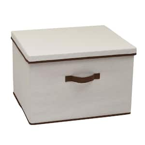 14.5 -Gal. Wide KD Storage Box with Lid Box in Natural with Trim