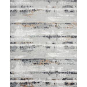 Bliss by N Natori Sahara Gray Neutrals 9 ft. 6 in. x 13 ft. Area Rug