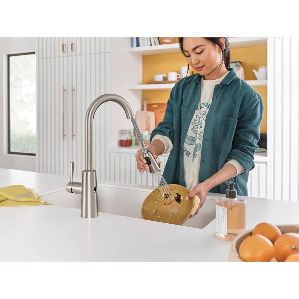 Stainless Steel Touchless Pull Down Kitchen Faucet with Spray