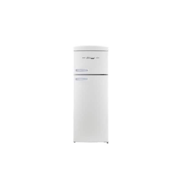 Classic Retro 7.5 cu. ft. Top Mount Refrigerator in Marshmallow White