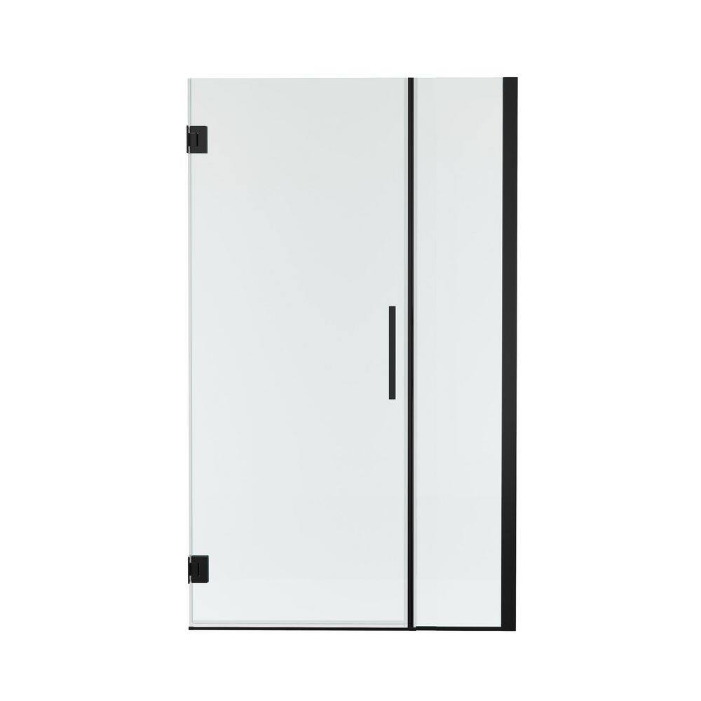 37-38 in. W x 72 in. H Pivot Doubled Hinged Frameless Shower Door in Matte Black w/ SGCC ANSI 3/8 in. (10mm) Clear Glass price history on PriceWatchPro