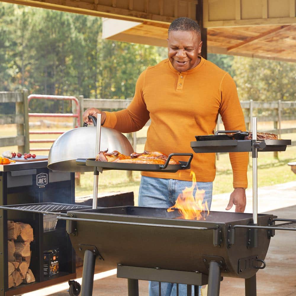 Oklahoma Joe's 47" Black Steel Charcoal/Wood Grill