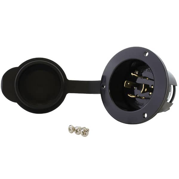 20A 3-Phase 250V L15-20P Power Input Inlet UL and C-UL listed with Cover