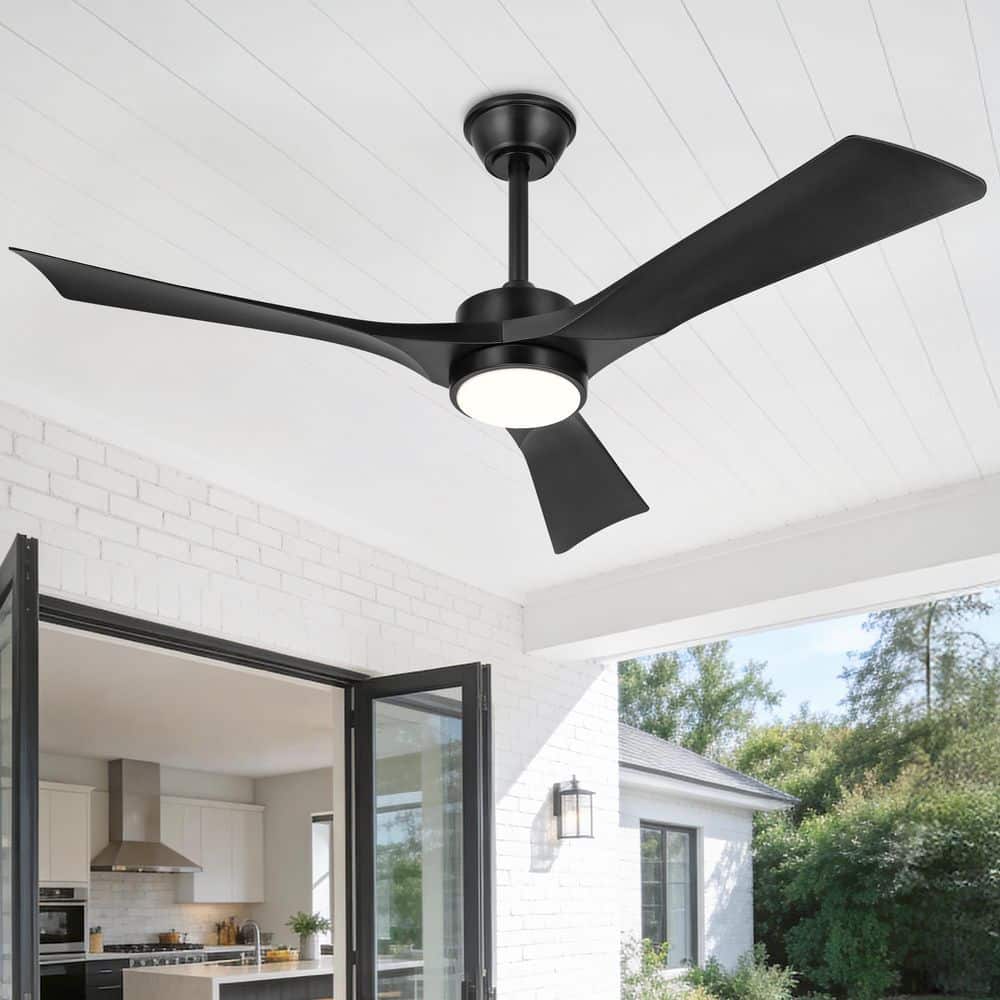 52-in Matte Black Adjustable Height Ceiling Fan with Dimmable LED Light and Remote Control, DC Motor, ETL Listed price history on PriceWatchPro