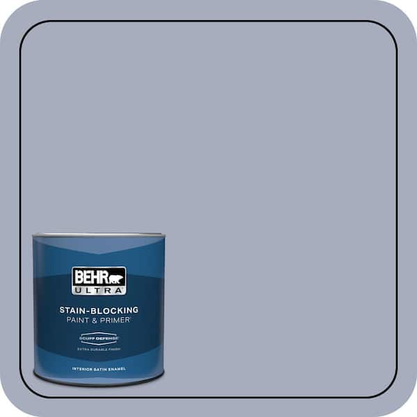 BEHR ULTRA 1 qt. #ICC-55 Hydrangea Blossom Extra Durable Satin Enamel Interior Paint & Primer