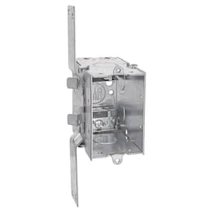 1-Gang 3 in. Metal Electrical Box with C-3 Clamps and CV Bracket