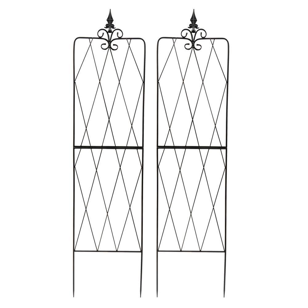 YIYIBYUS 61 in. Black Steel HeavyDuty Standard Design Garden Climbing