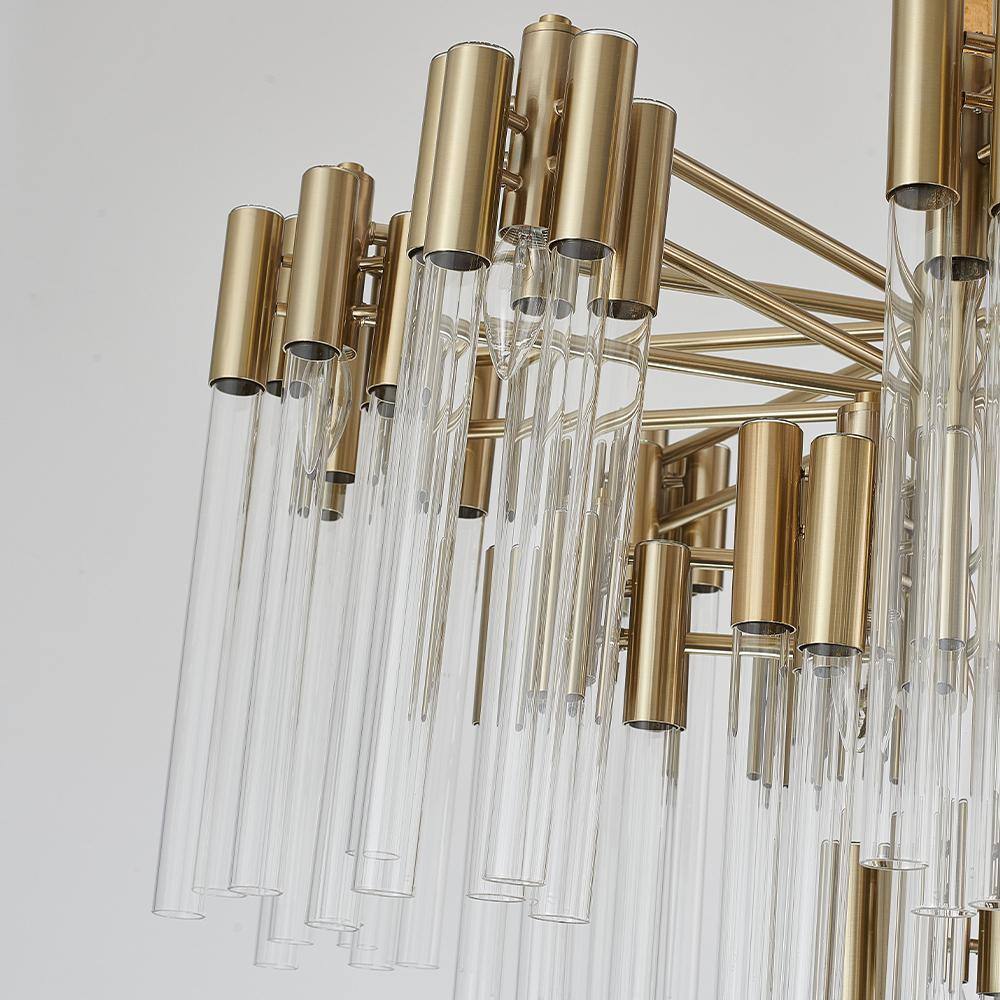 Romantic Ambiance Nickel & Crystal 3-Tier Plug-In Chandelier
