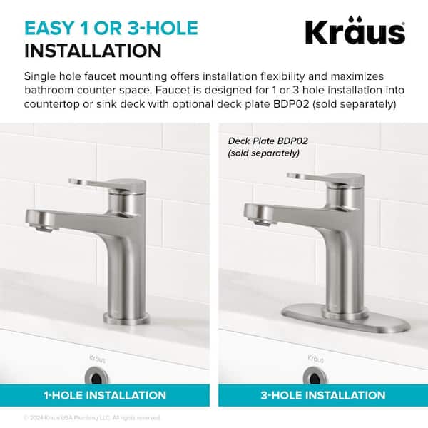 Kraus Arlo 2-Pack Single Handle Vessel Bathroom Faucet with Pop Up Drain Brushed Gold Kraus Arlo 2-Pack Single Handle Vessel Bathroom Faucet with Pop Up Drain Brushed Gold