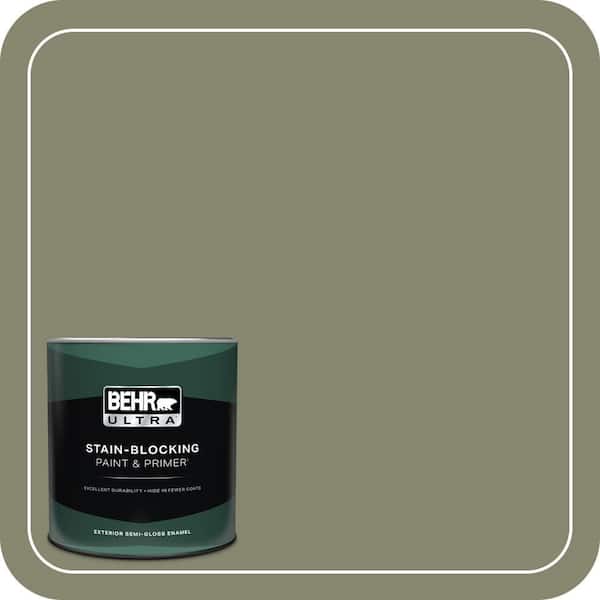 BEHR ULTRA 1 qt. #400F-6 Grasshopper Wing Semi-Gloss Enamel Exterior Paint & Primer