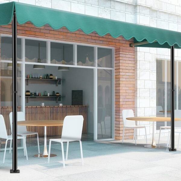 Sun Shade Post, 85in. Shade Sail Post, 3in. Diameter Sail Pole Steel Structure Sail Shade Post, Powder Coated Extendable