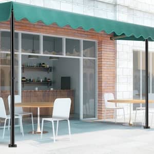 Shade Sail Pole 85 in. Height 3 in. Diameter Steel Structure Powder Coated Extendable Sun Shade Post for Garden, Black