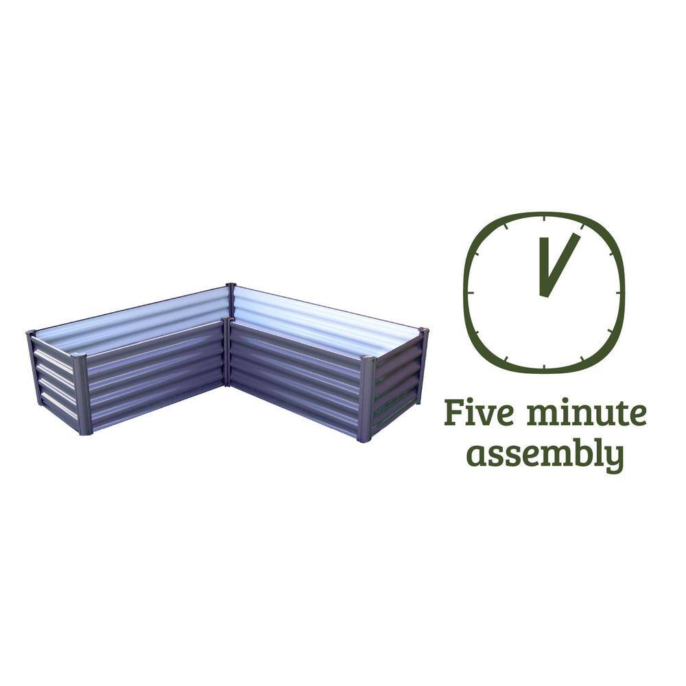 Hakea 4' x 4' Galvanized Steel Raised Garden Bed