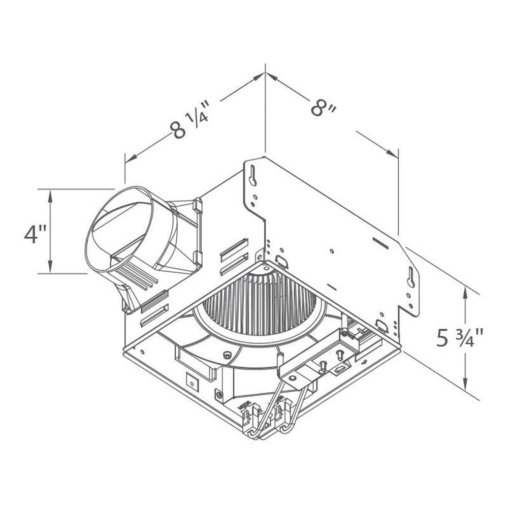 White 10.75" Energy Star Ceiling and Wall Mount Ventilation Fan