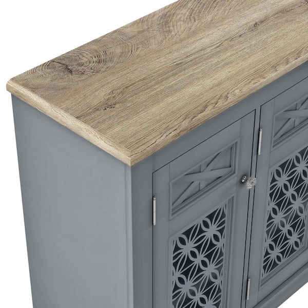 FESTIVO Vintage Gray 44 in. W Storage Buffet Sideboard with