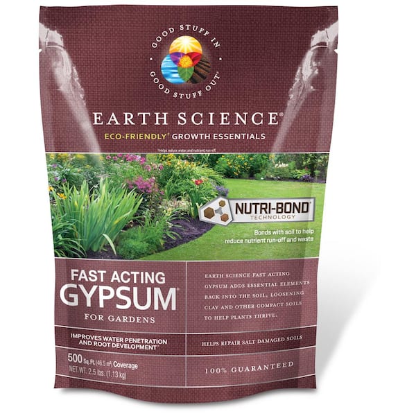EARTH SCIENCE 2.5 lbs. 500 sq. ft. Fast Acting Gypsum Soil Amendment with Nutri-Bond