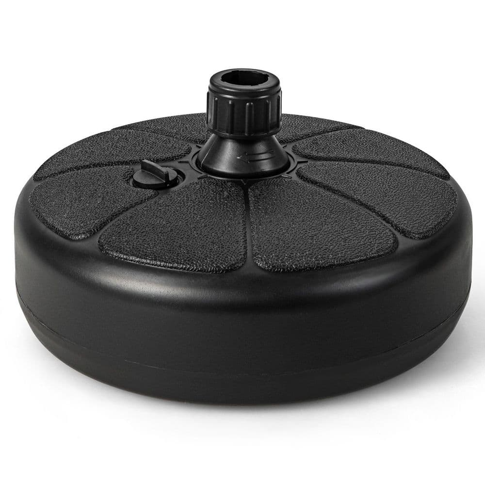 27 lb. Fillable Round Patio Umbrella Base Stand for Yard Garden Poolside in Black, Crafted of High-Strength HDPE price history on PriceWatchPro