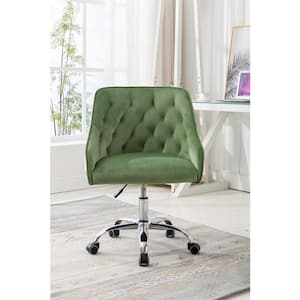 Green Fabric Task Chair with Arms