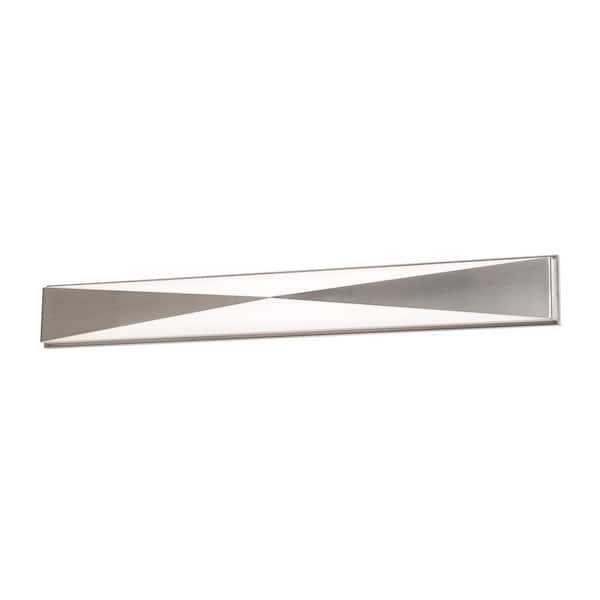 AFX Novara 46.5-Watt 37 in. Satin Nickel Integrated LED Bath Light